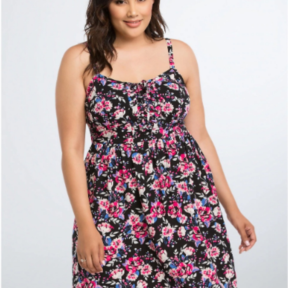 Torrid size 3 floral midi sundress